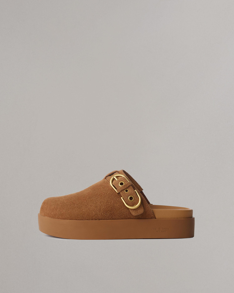 Geo Suede Platform Mules - 1