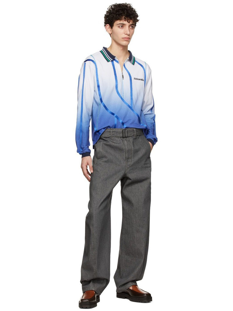 Ahluwalia Blue Organic Cotton Polo outlook