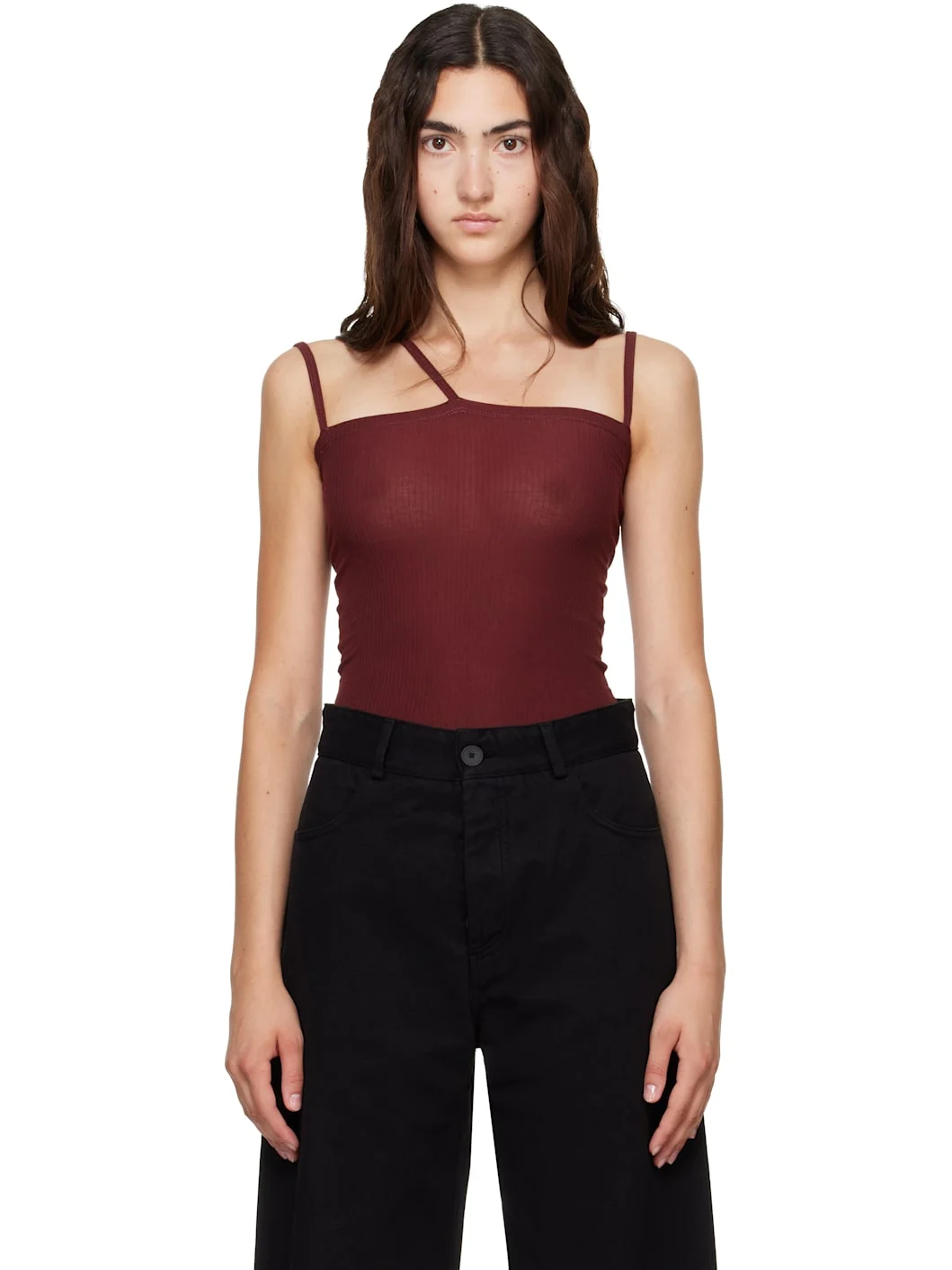 Burgundy Nida Tank Top - 1