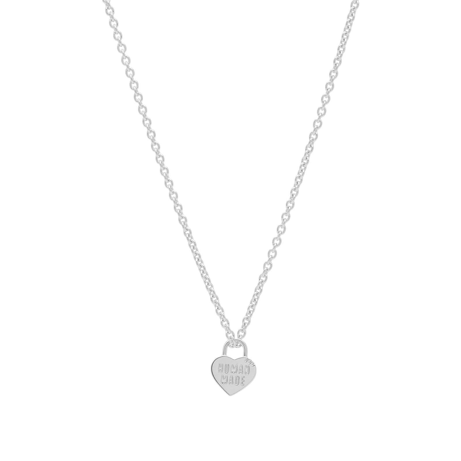 Human Made Heart Silver Necklace - 1