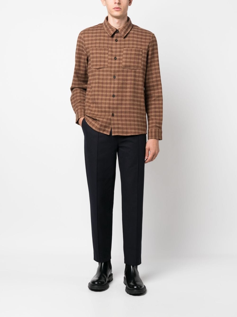 check-pattern shirt - 2