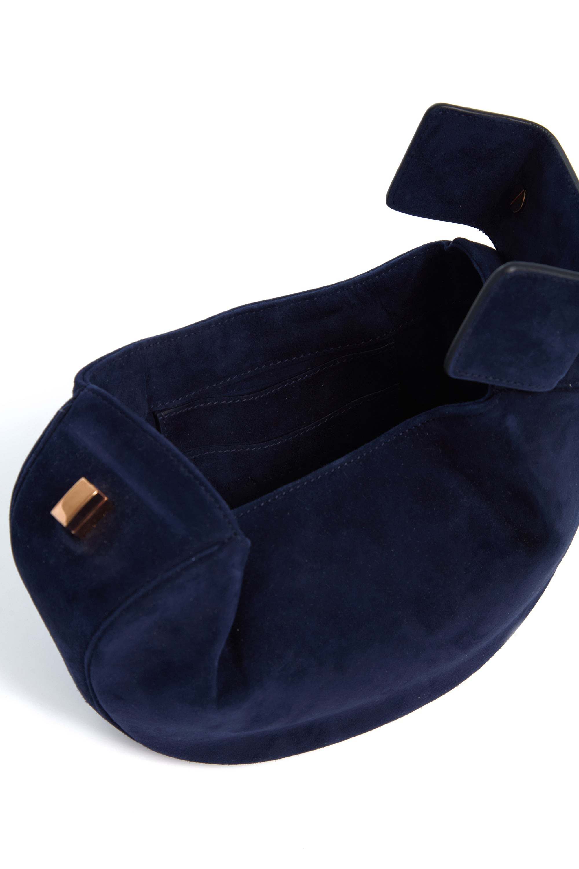 Demi Bag in Navy Suede - 4