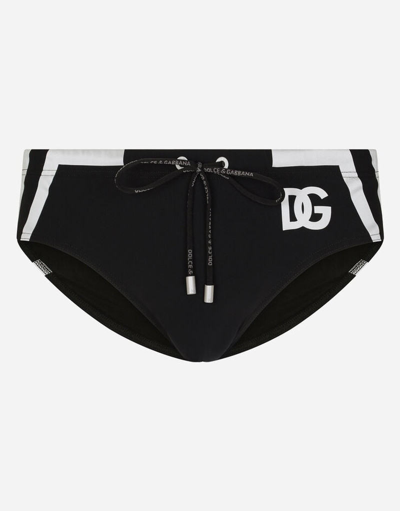 Swim briefs with high-cut leg with DG patch 1