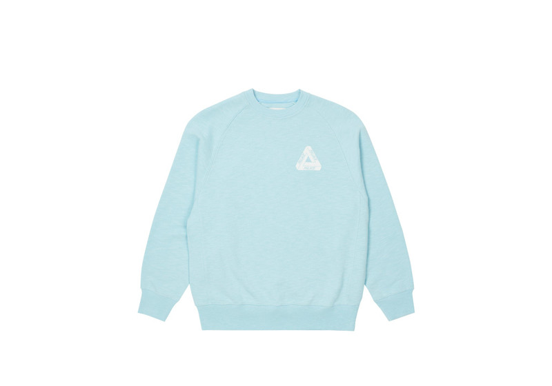 PALACE TRI-FERG SLUB CREW LIGHT BLUE outlook