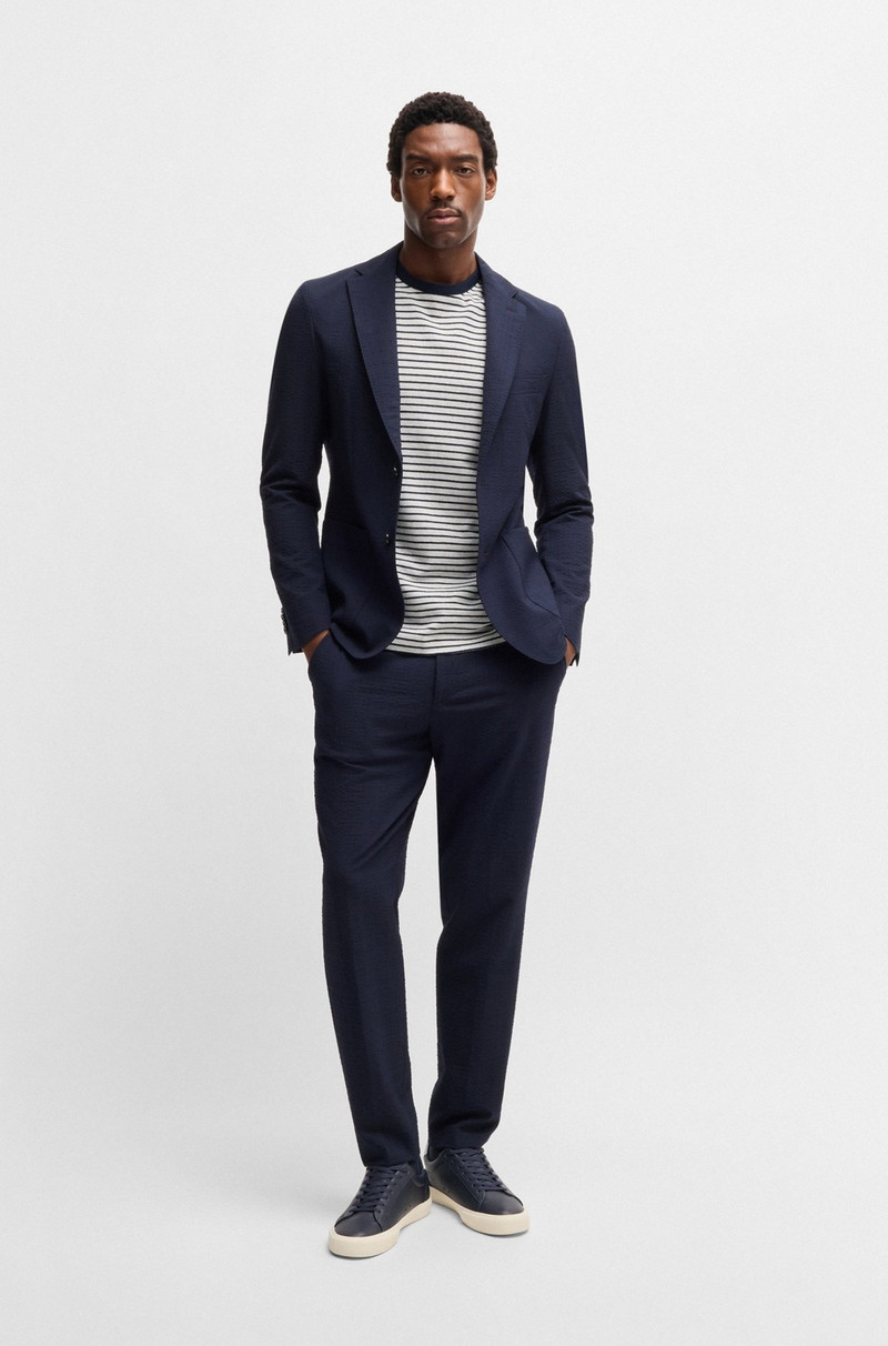 BOSS REGULAR-FIT T-SHIRT IN COTTON AND LINEN outlook