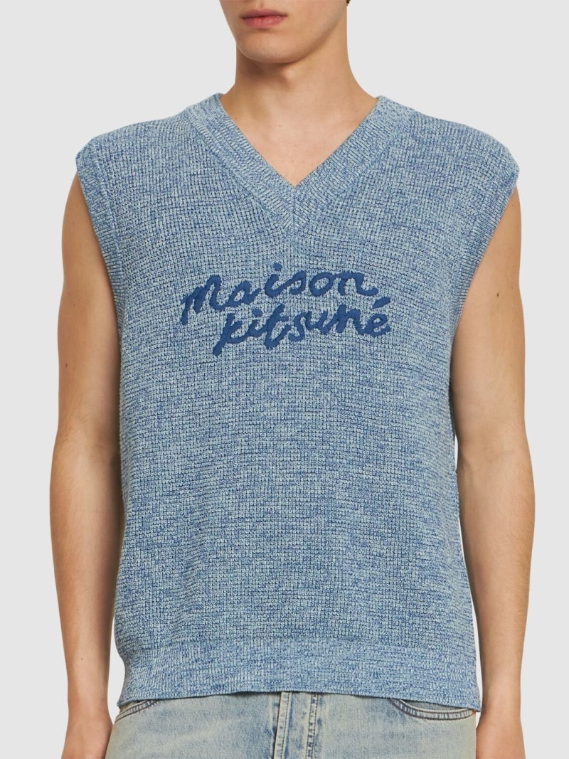 Maison Kitsuné handwriting oversize vest - 3