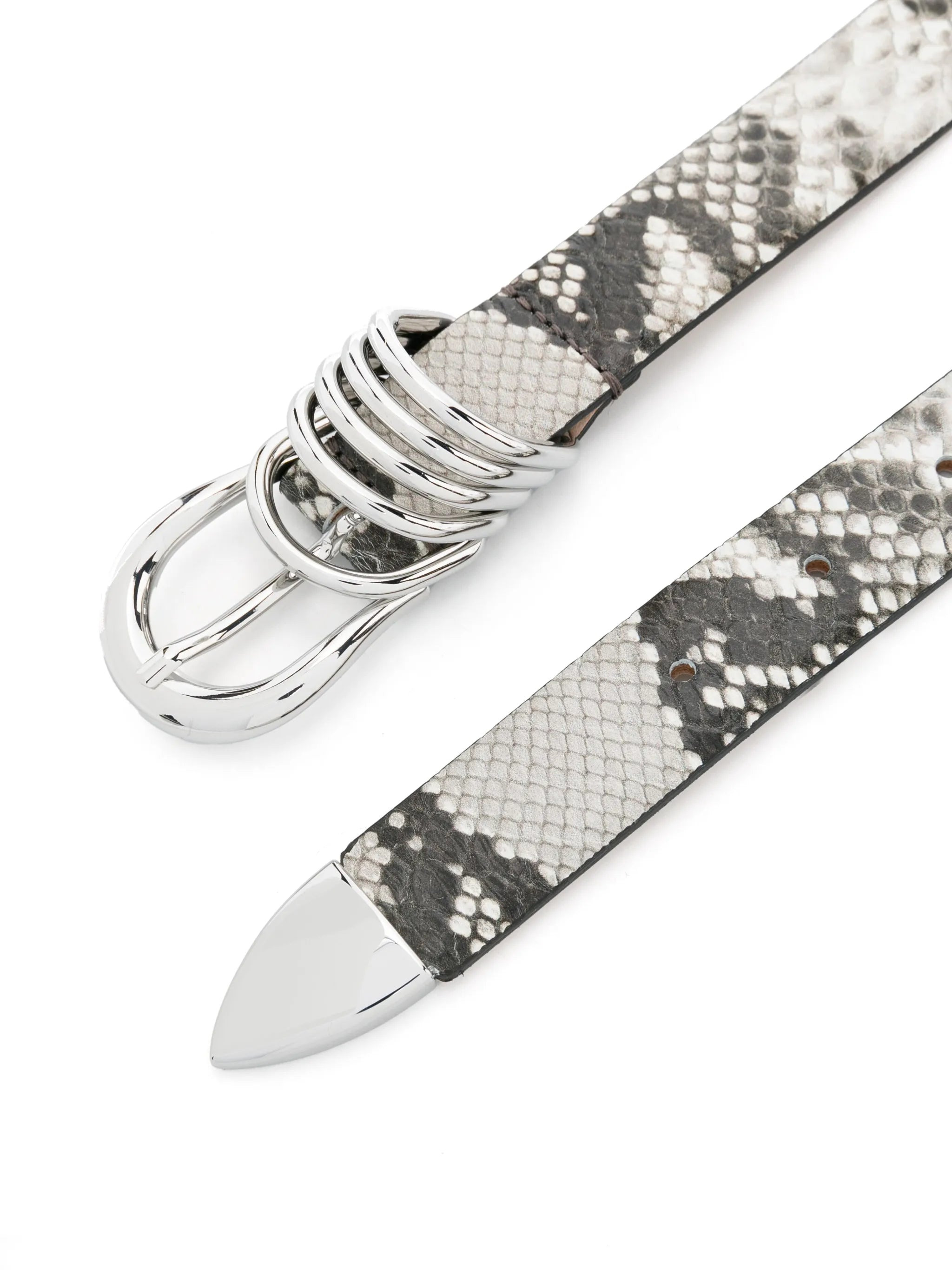 Hollyhock snakeskin-effect leather belt - 2