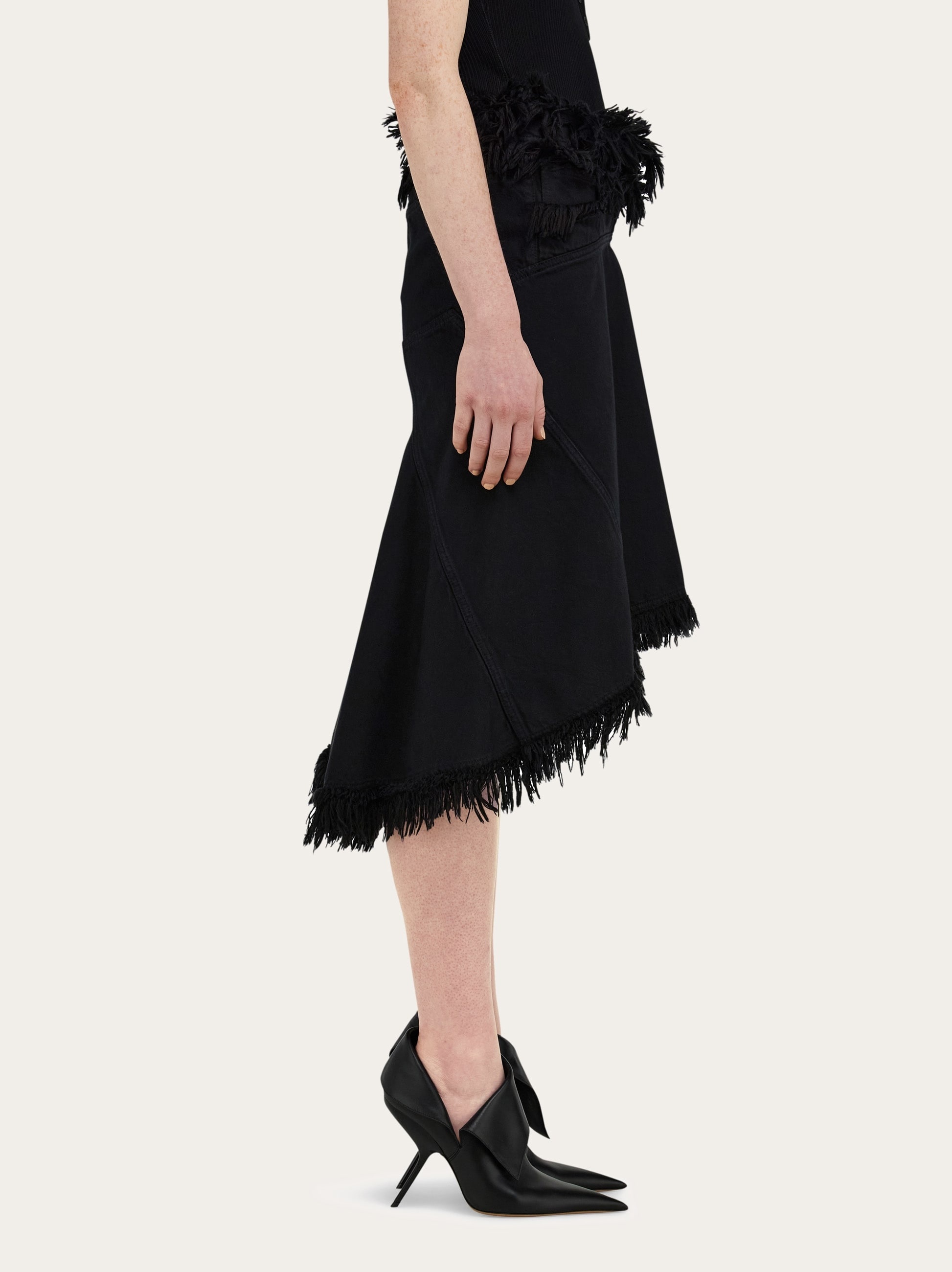 Frayed denim skirt - 3
