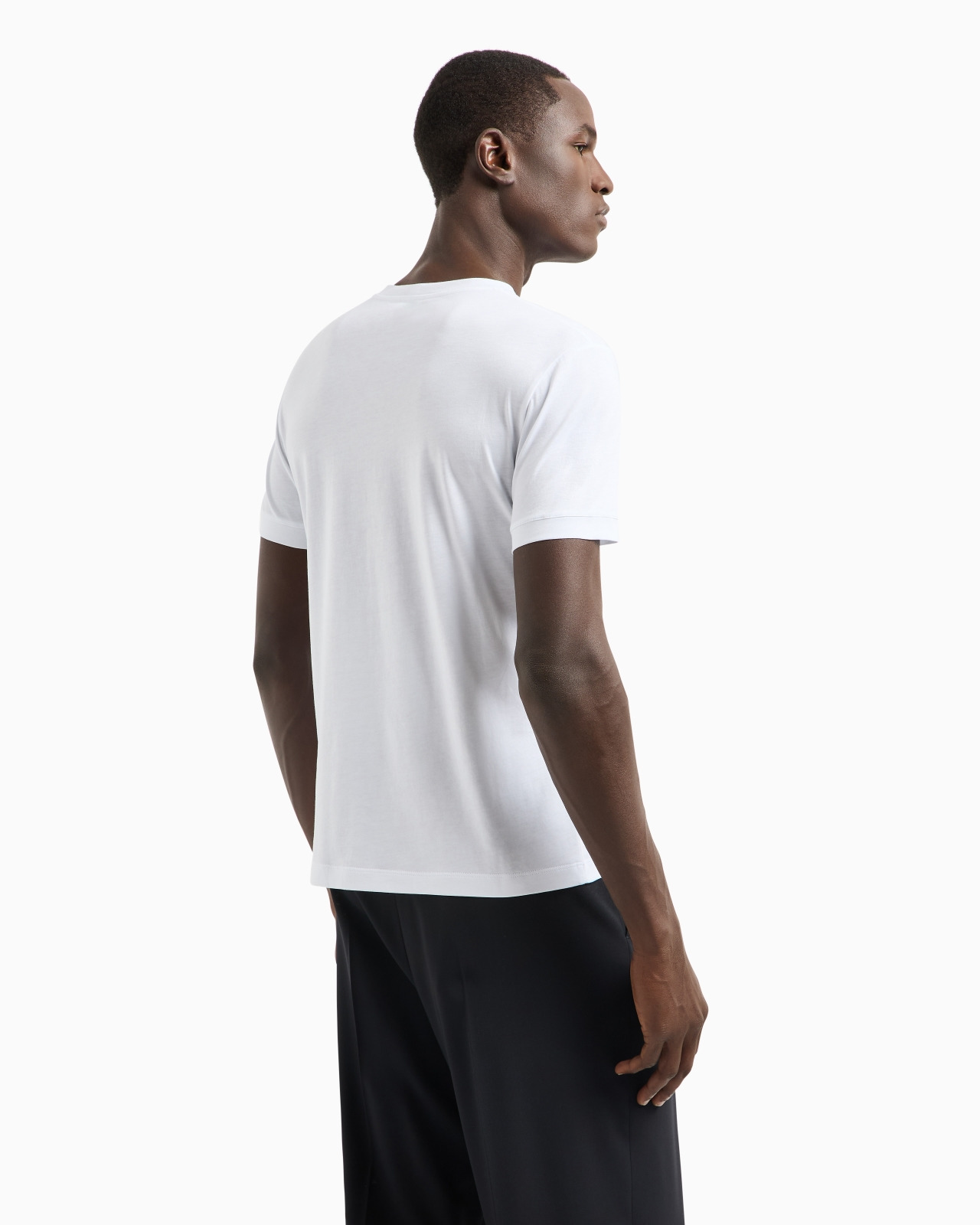 Borgonuovo 11 crew-neck T-shirt in Pima cotton jersey - 3
