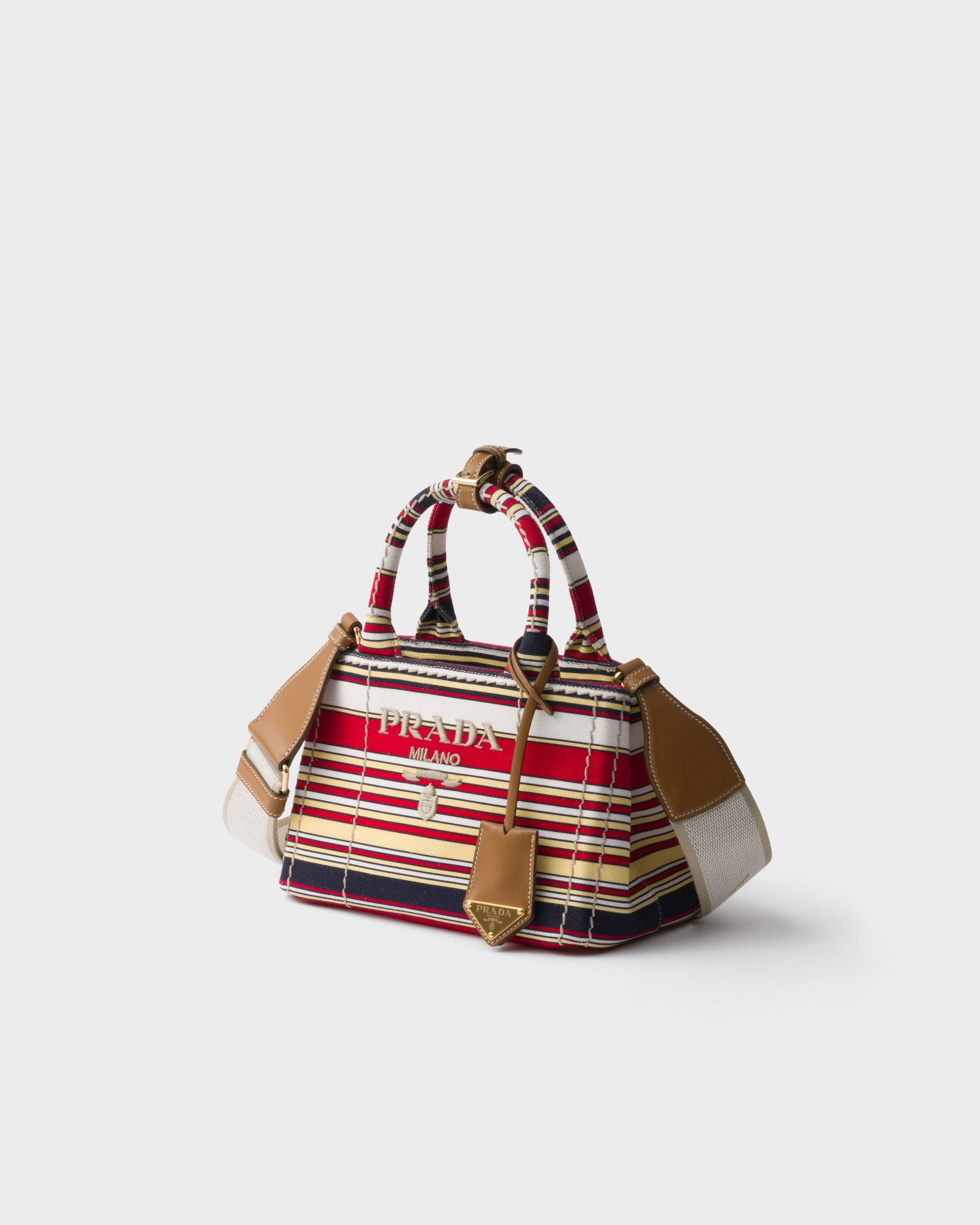Prada Jardinière striped cotton canvas mini-bag - 3
