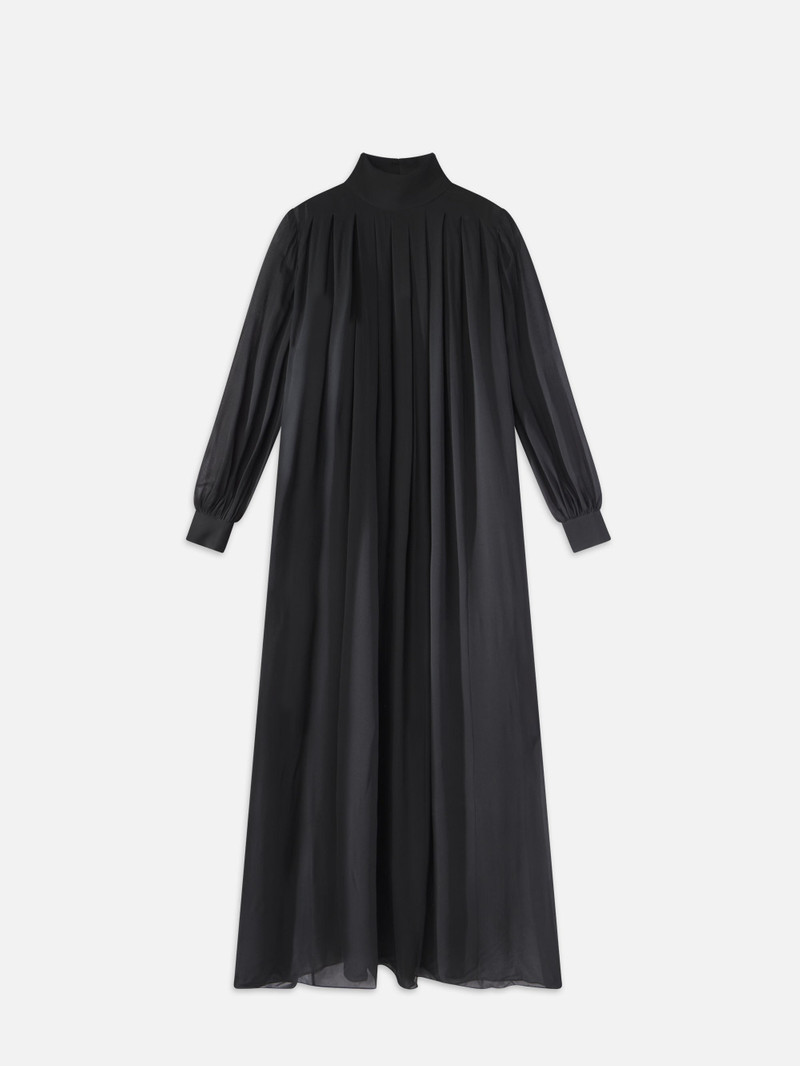 Pleated Column Maxi in Black 1