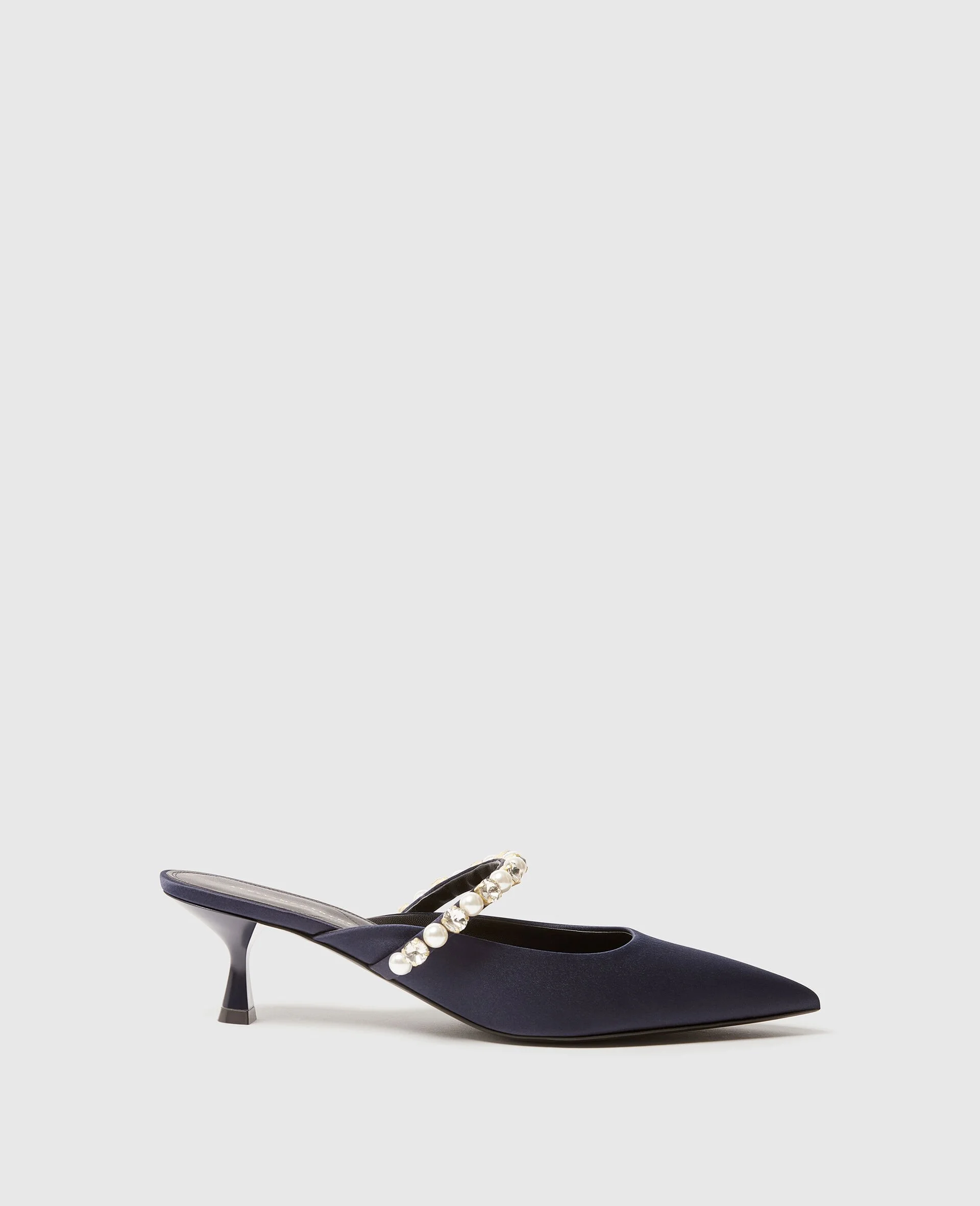 Elsa Pearl-Embellished Kitten Heels - 1