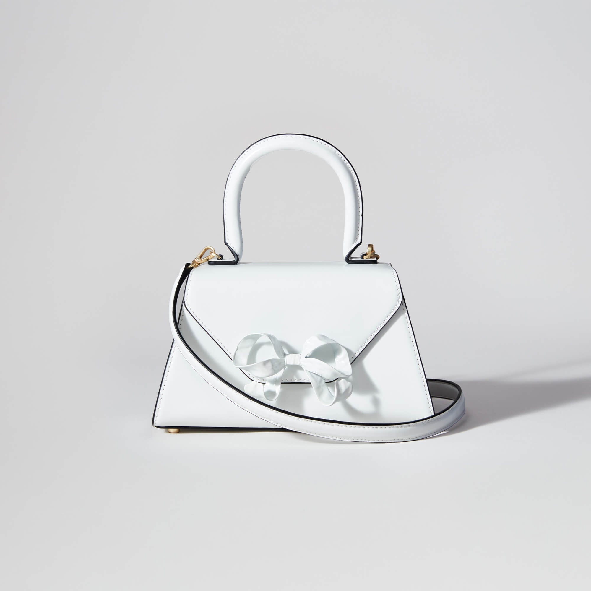 White Bow Mini Envelope Bag - 4