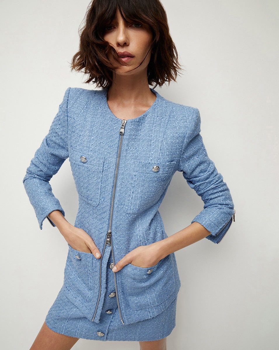 AGNI TWEED DICKEY JACKET - 2