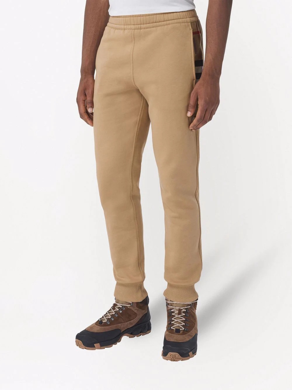 check-pattern track pants - 3