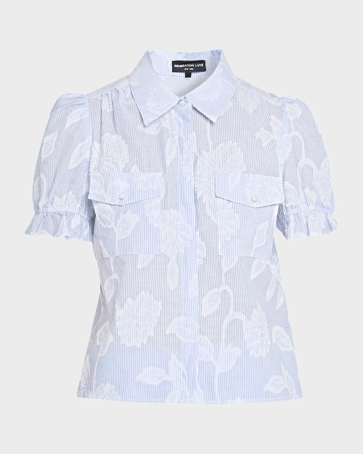 Mina Floral Stripe Top - 1