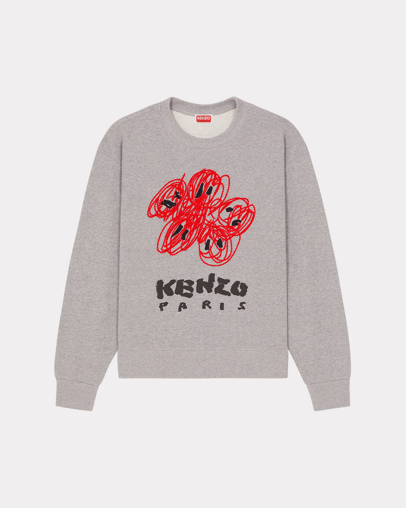 'KENZO Drawn Varsity' embroidered sweatshirt 1