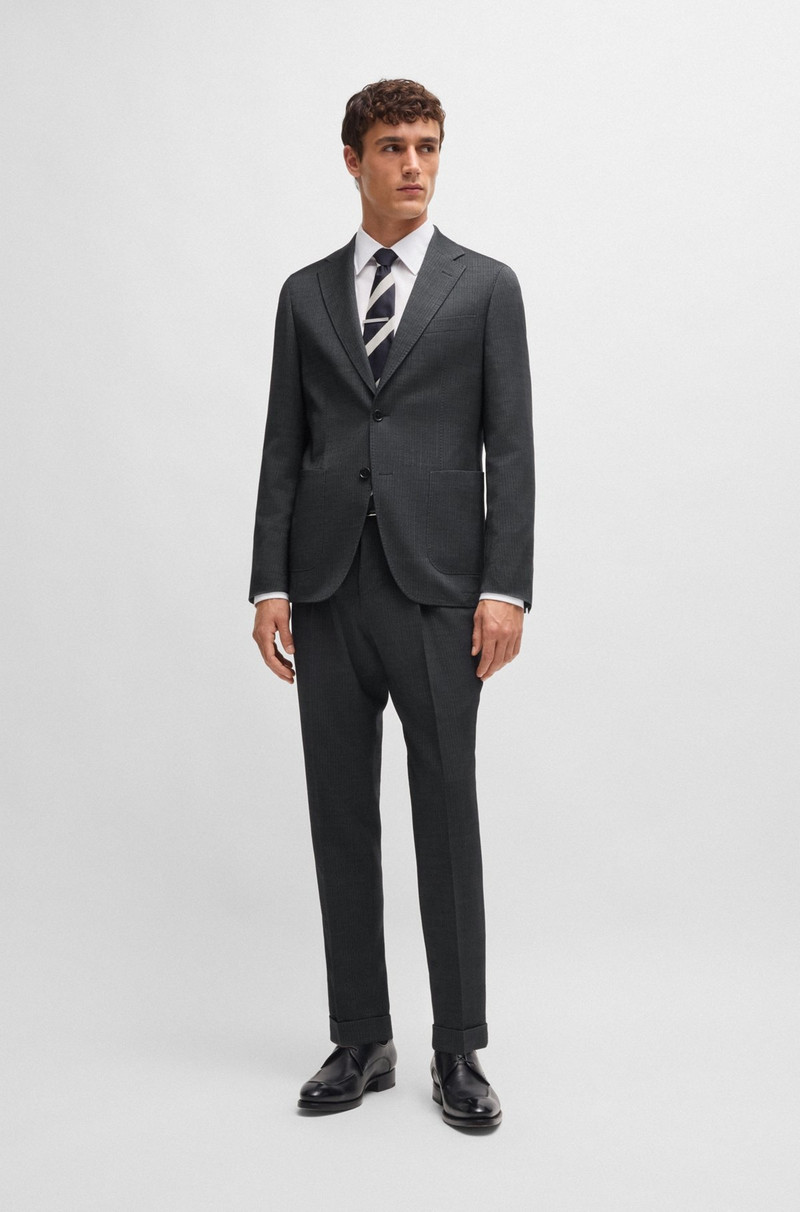 SLIM-FIT SUIT IN STRIPED WOOL 1