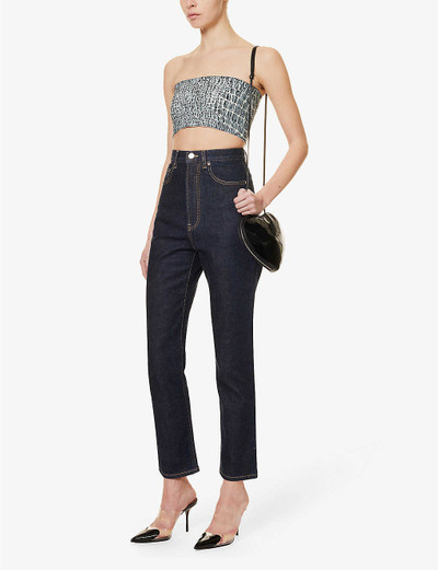 Alaïa Slim-fit cropped knitted top outlook