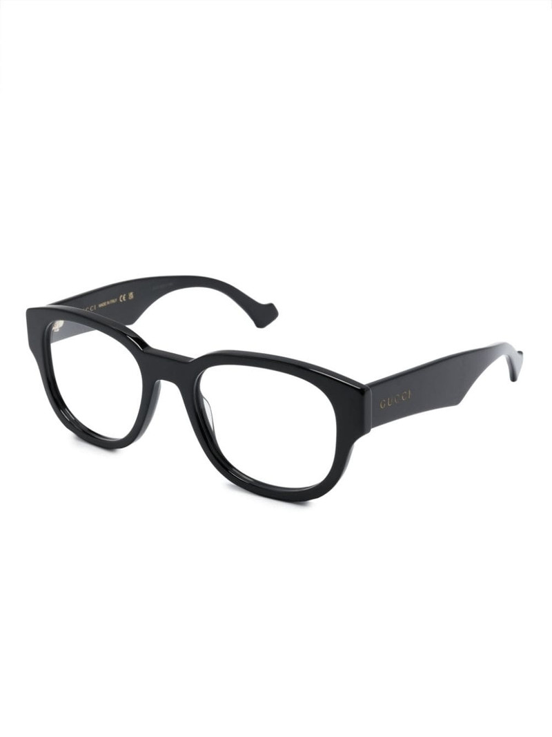 GUCCI logo engraved wayfarer-frame glasses outlook