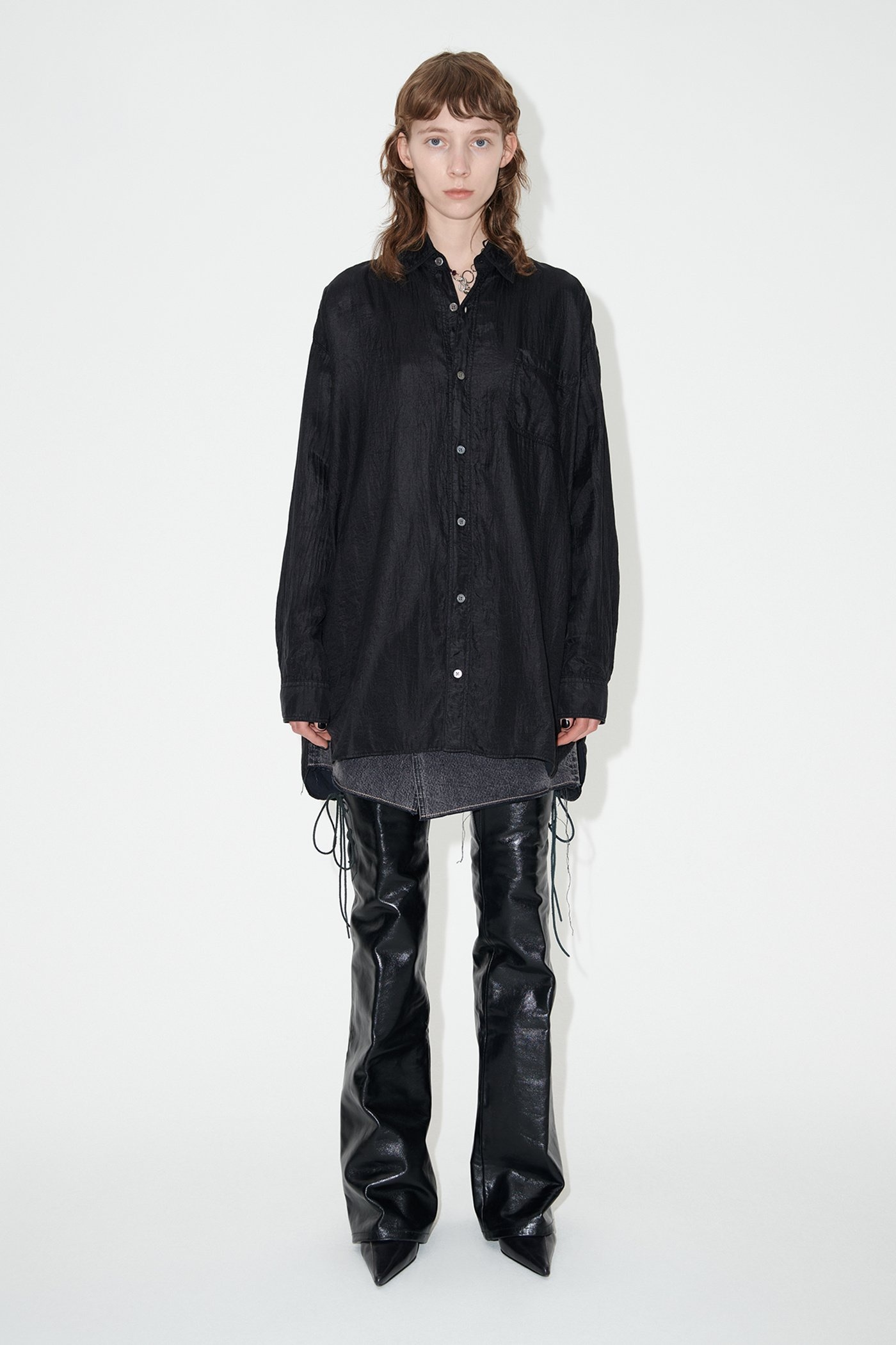 Darling Shirt Black Cotton Silk - 2