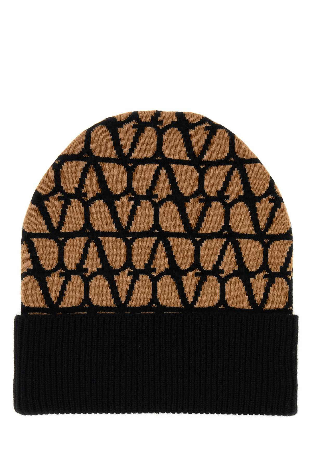 Valentino Garavani Women Printed Cashmere Beanie Hat - 2