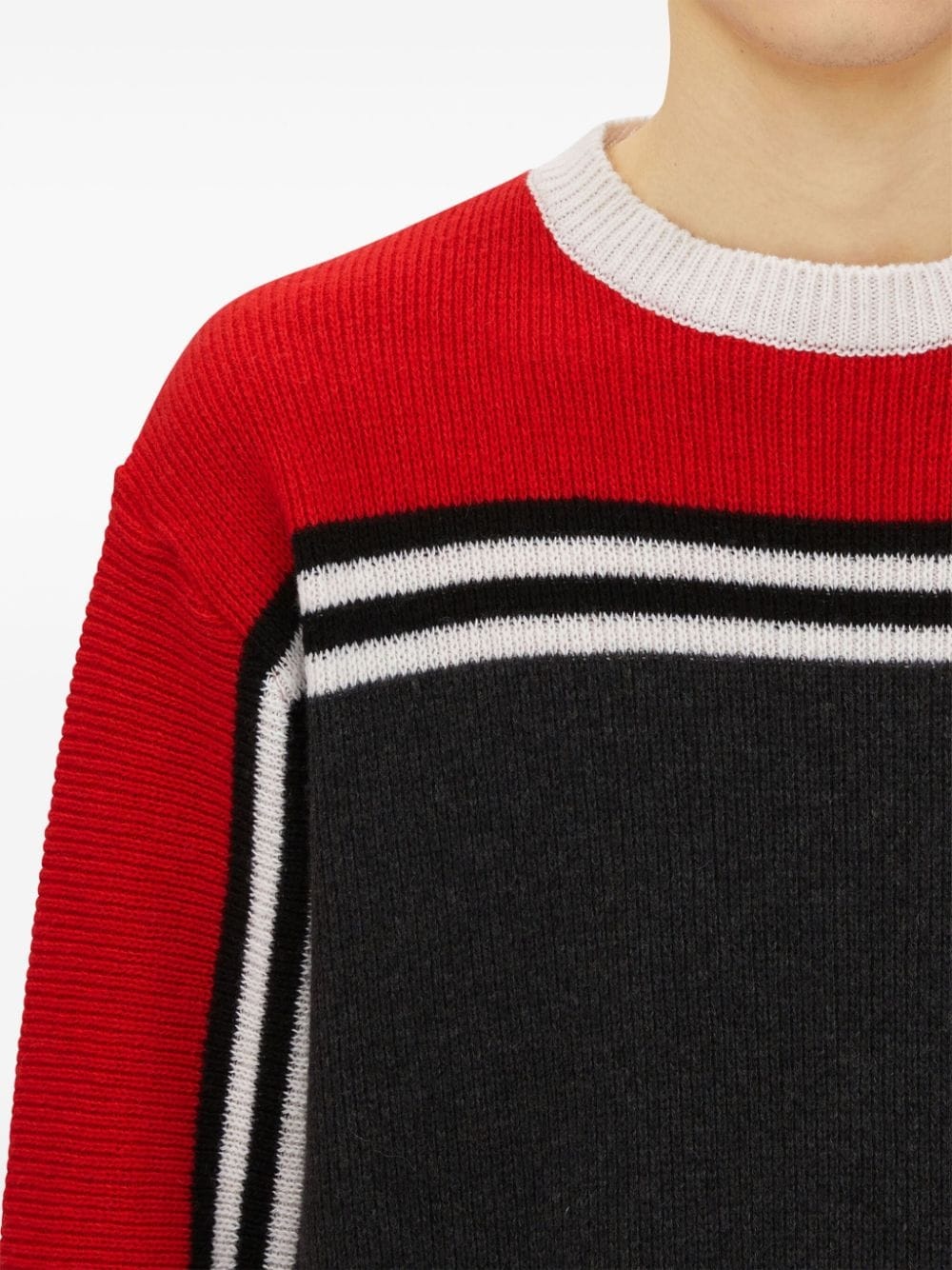colour block striped jumper - 5