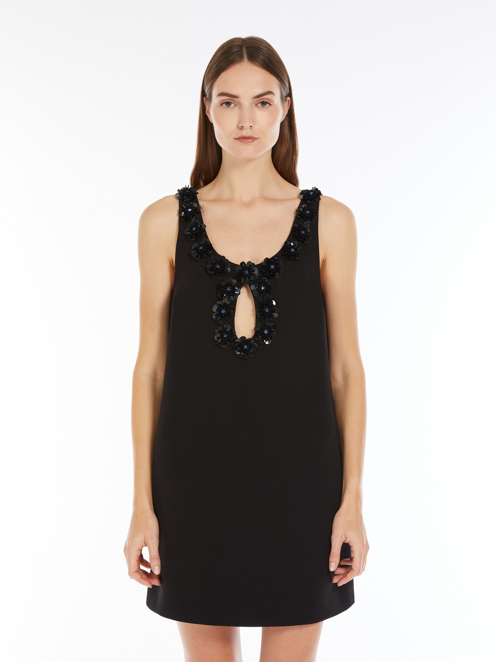 DELIS Short dress in embroidered sablé - 3
