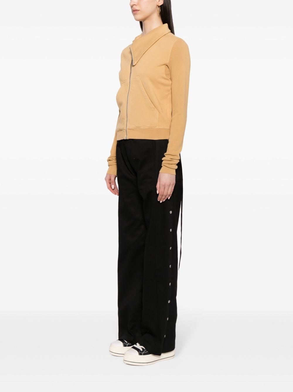 zip-up cotton sweatshirt - 3