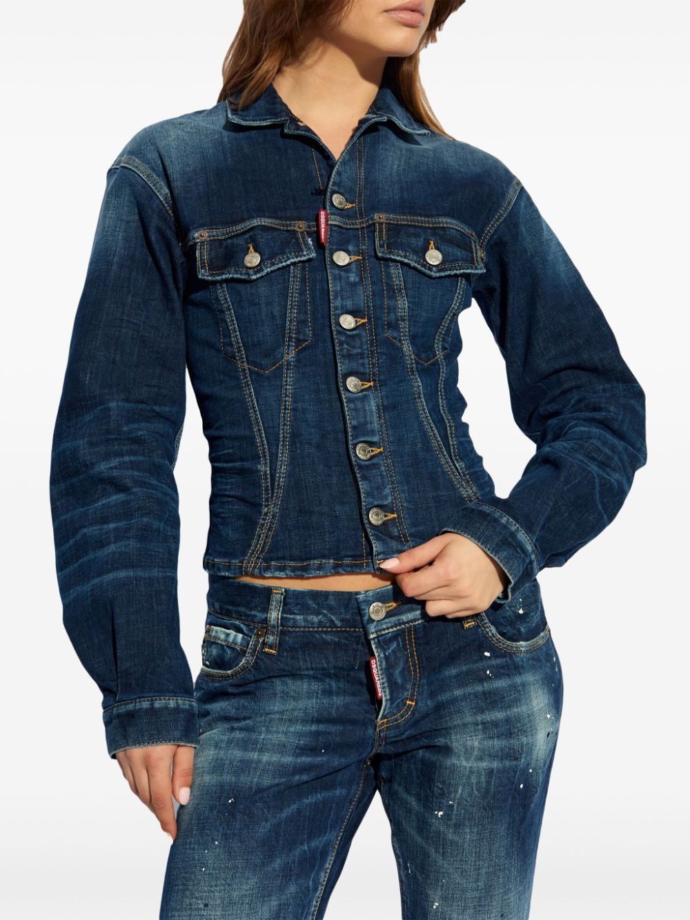 buttoned denim jacket - 3