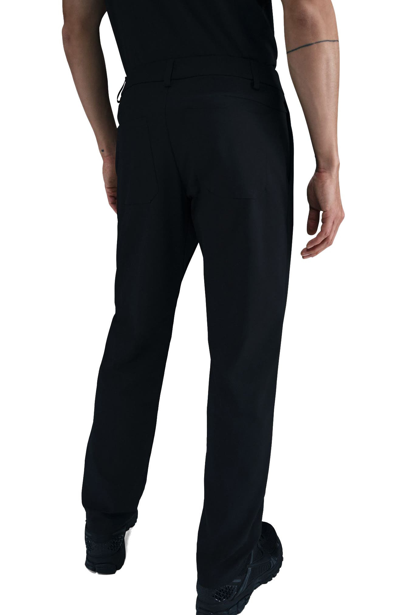 Nike 24.7 PerfectStretch Dri-FIT Regular Fit Flat Front Pants in Black/Dk Smoke Grey at Nordstrom - 2