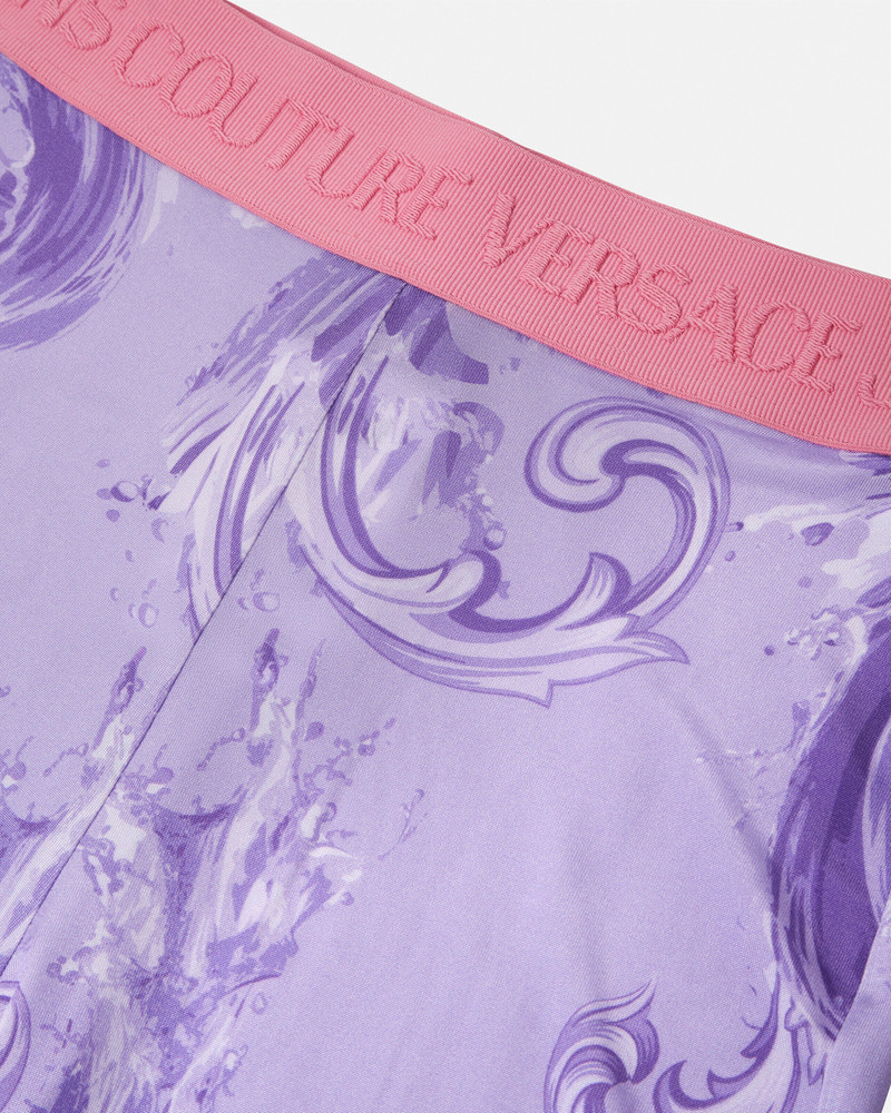 VERSACE JEANS COUTURE Printed Viscose Flared Leggings outlook