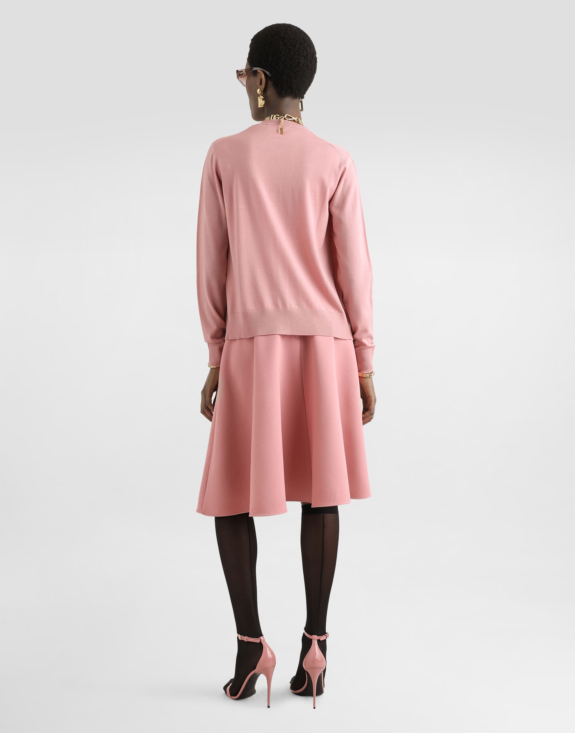 Woolen midi circle skirt - 3