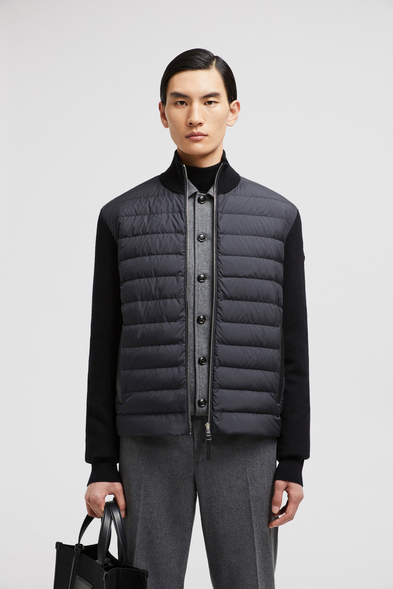 Moncler Padded Wool & Cashmere Zip-Up Cardigan outlook