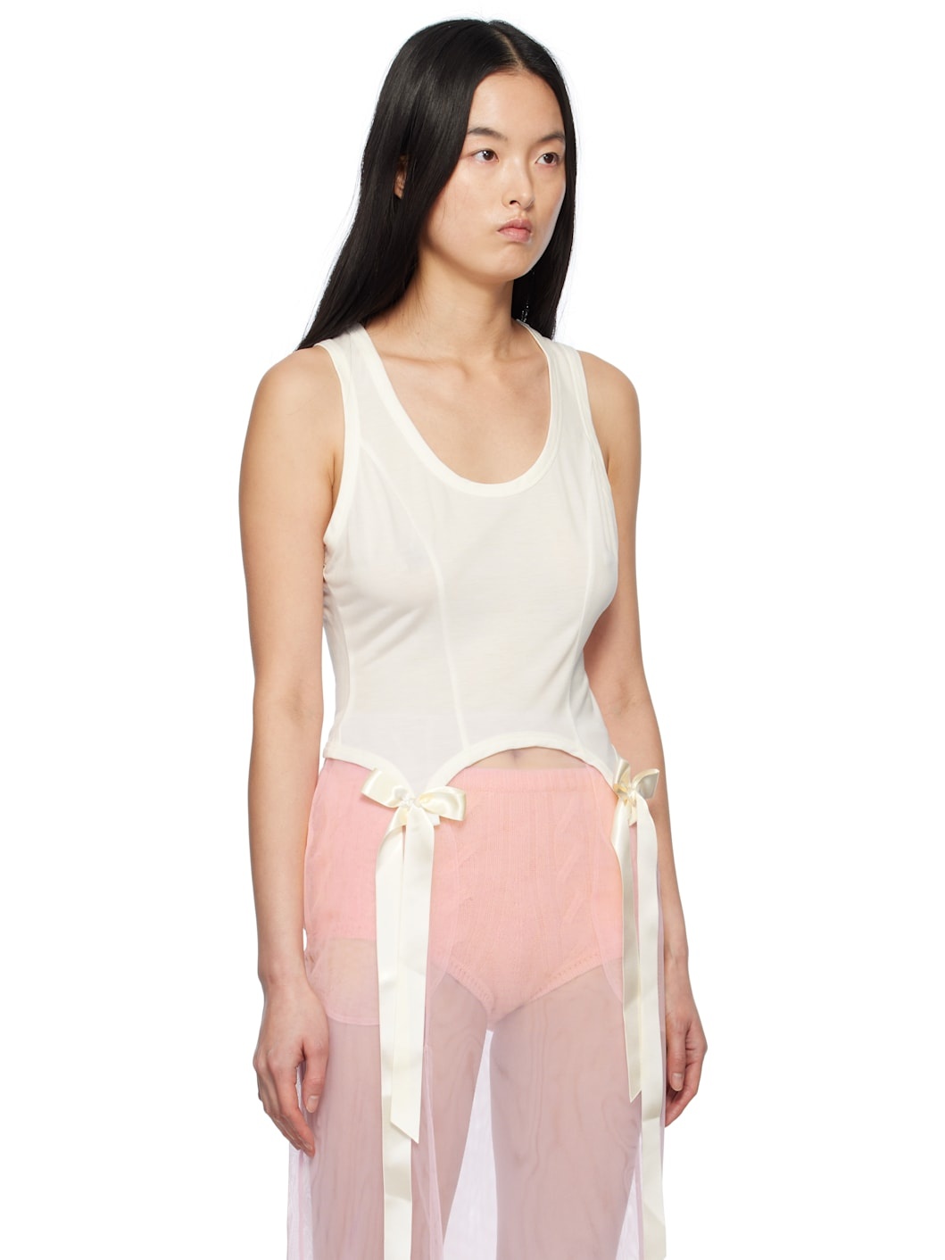 Off-White Bow Tail Easy Tank Top - 2