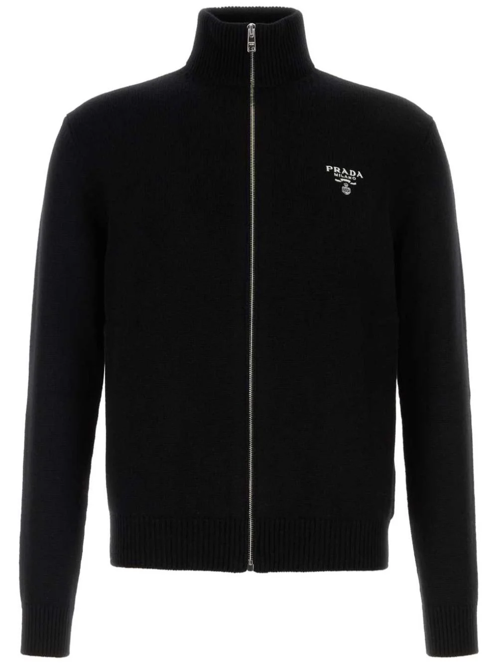 logo-embroidered zip-up sweatshirt - 1