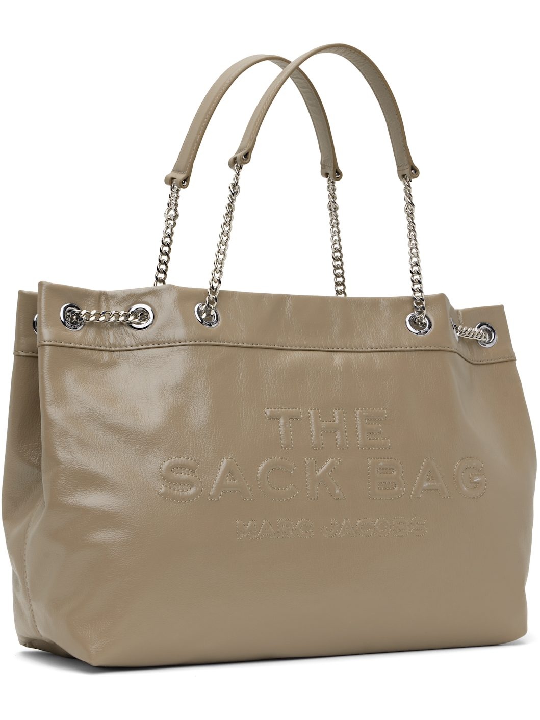 Taupe 'The Large Chain Sack' Bag - 2