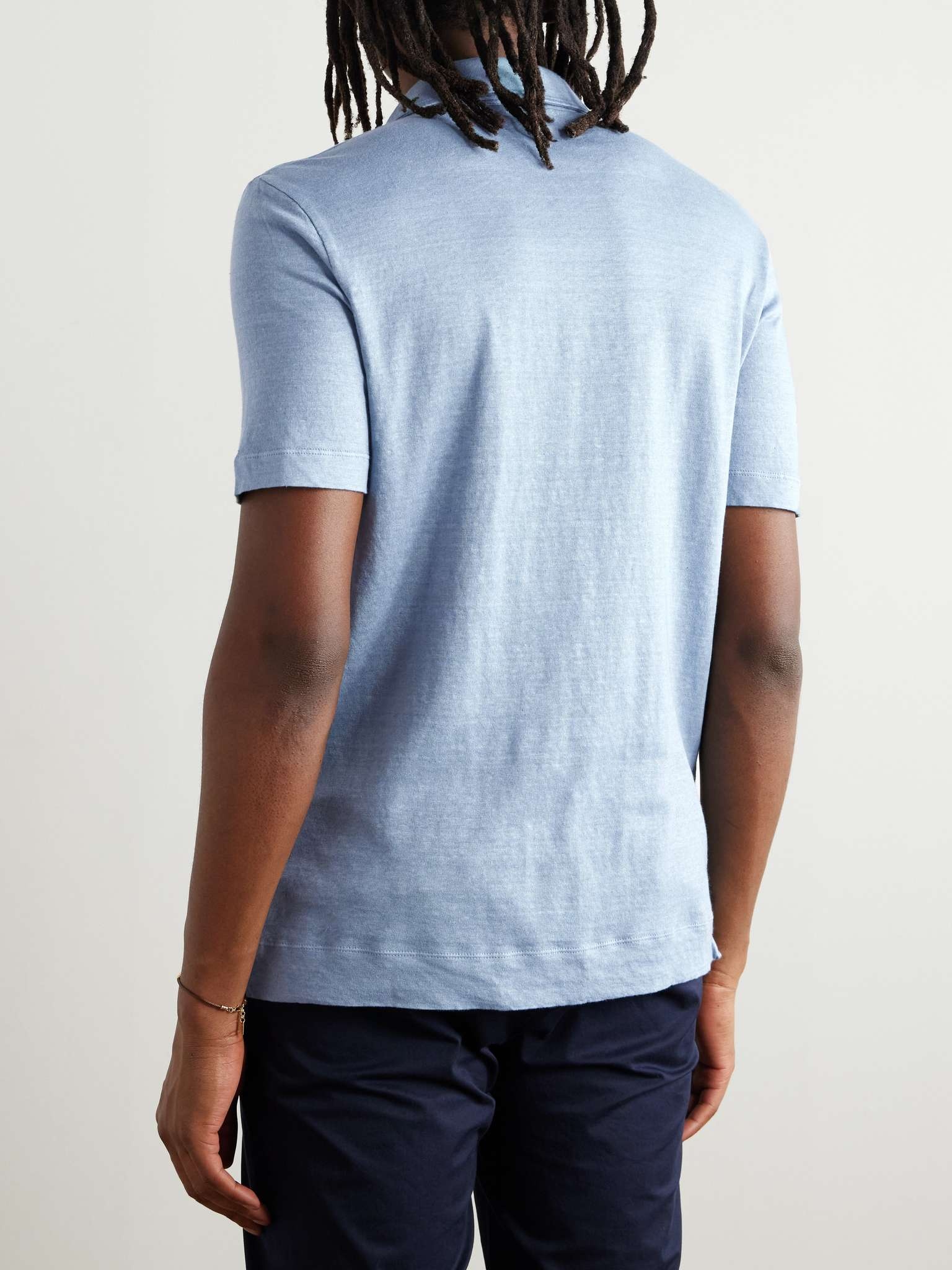 Linen and Cotton-Blend Polo Shirt - 3