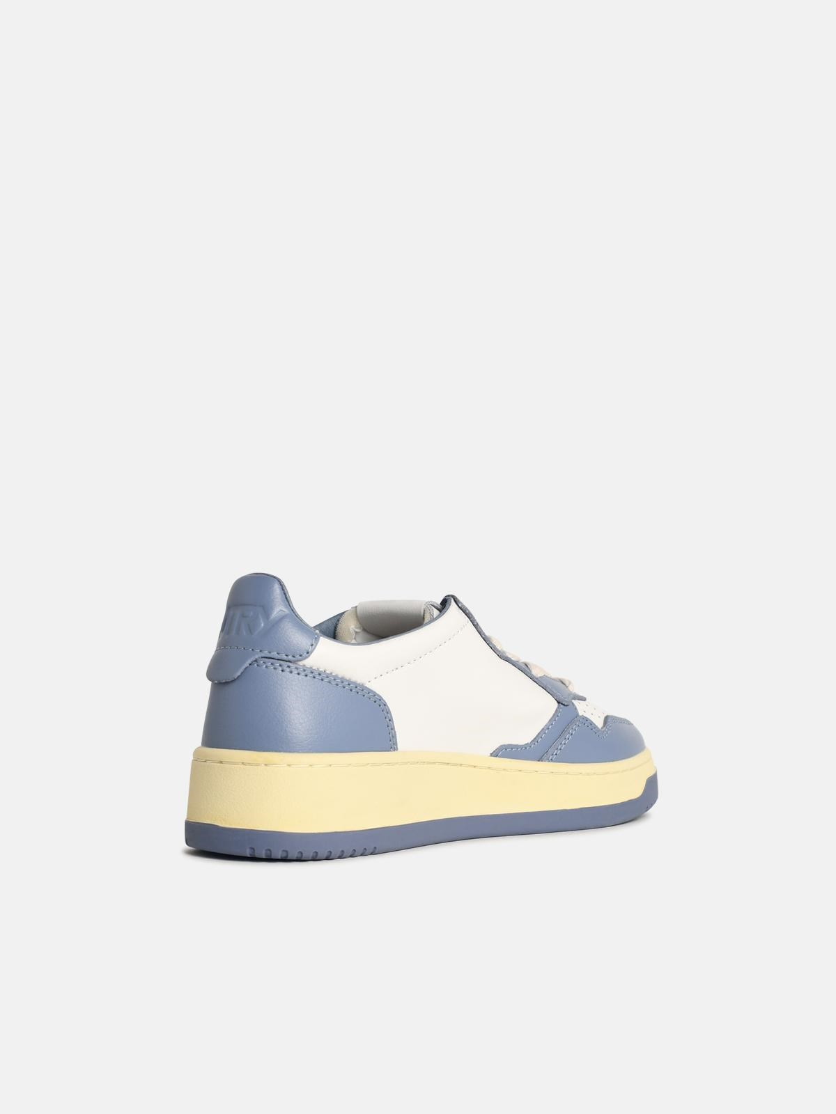'MEDALIST LOW' 'TEMPEST' WHITE AND LIGHT BLUE LEATHER SNEAKERS - 3