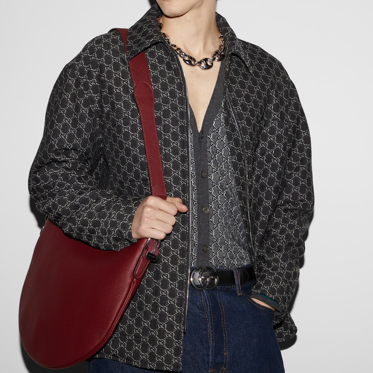 GG wool and silk cardigan - 5