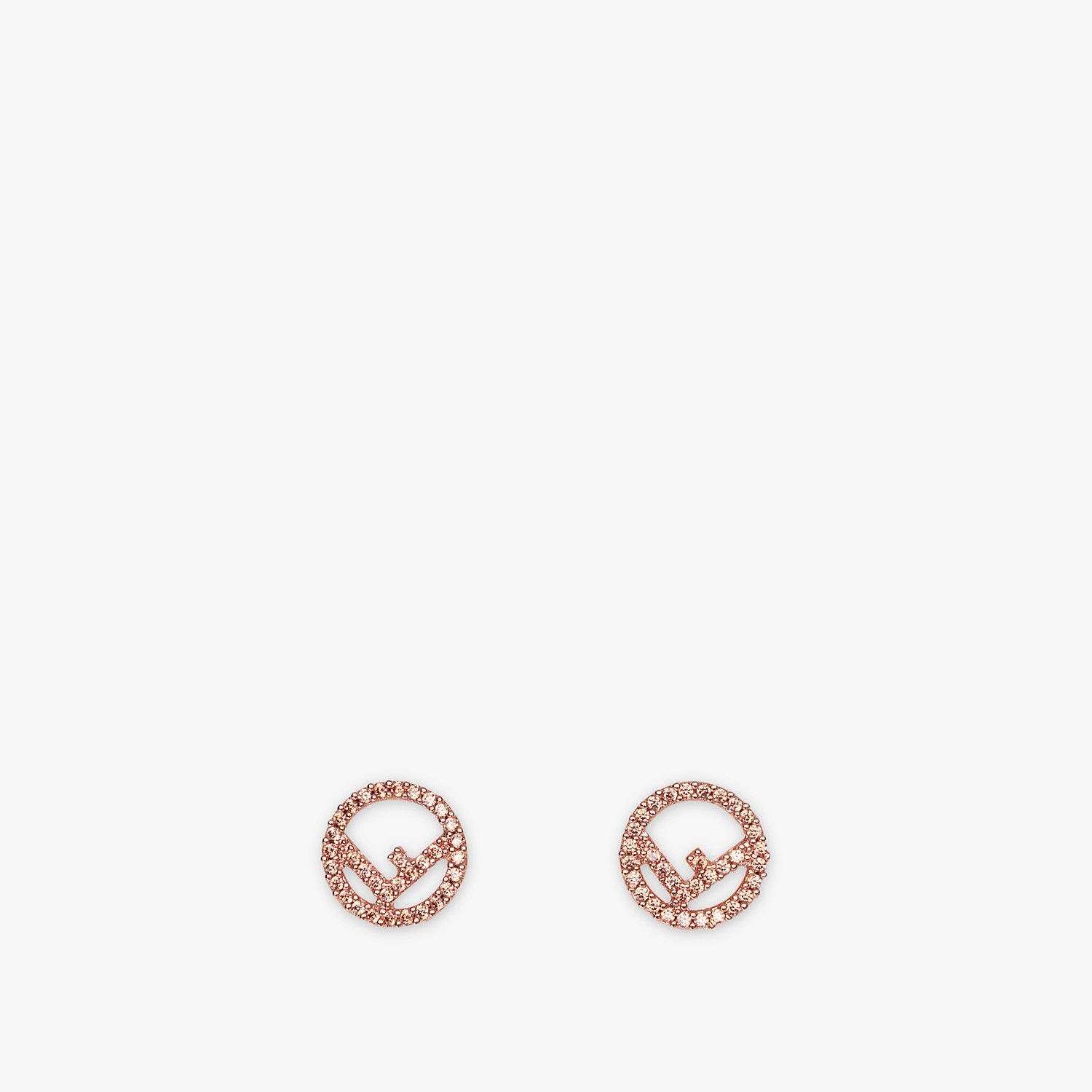 Pink-gold-colored earrings - 1