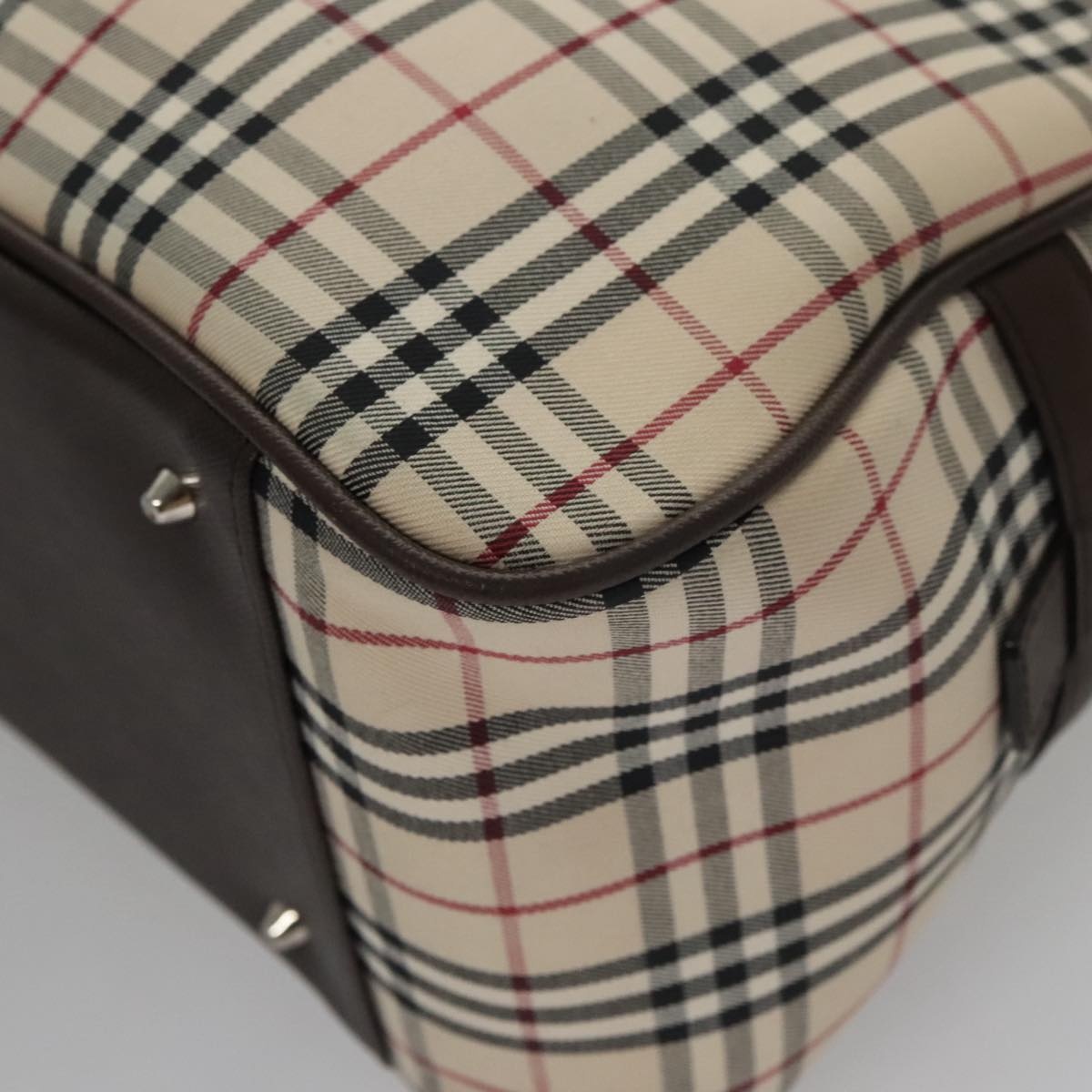 Burberry Nova Check Hand Bag Canvas Beige - 16