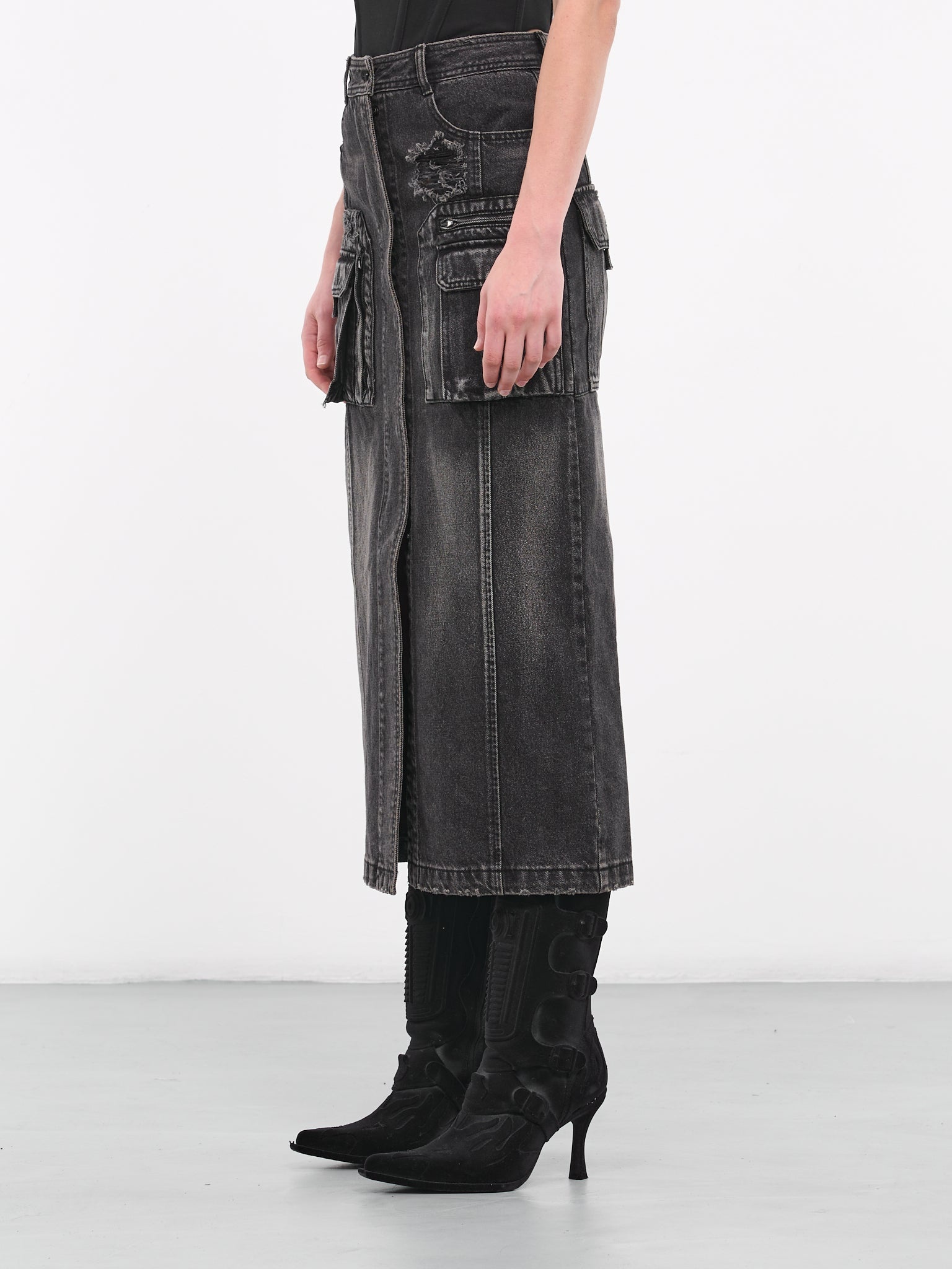 Cargo Denim Skirt - 2
