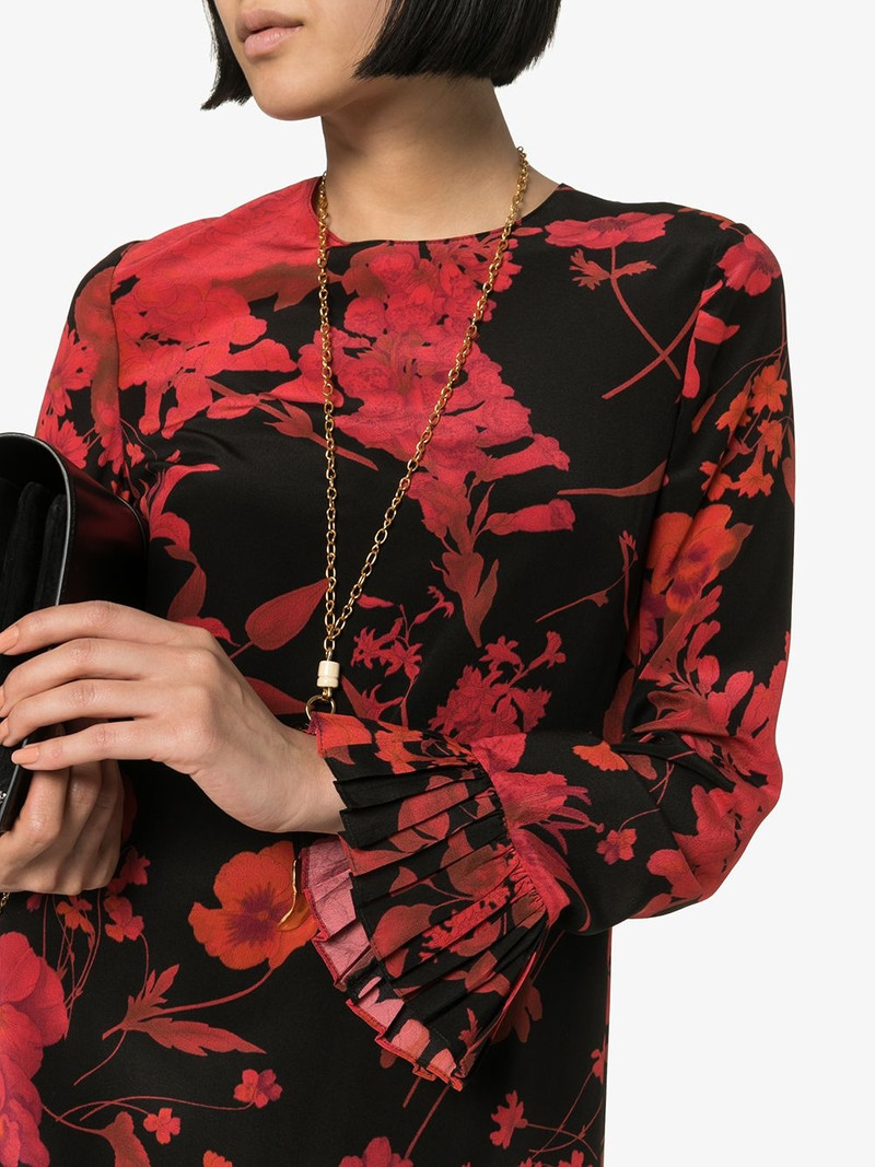 floral print long-sleeve minidress 5