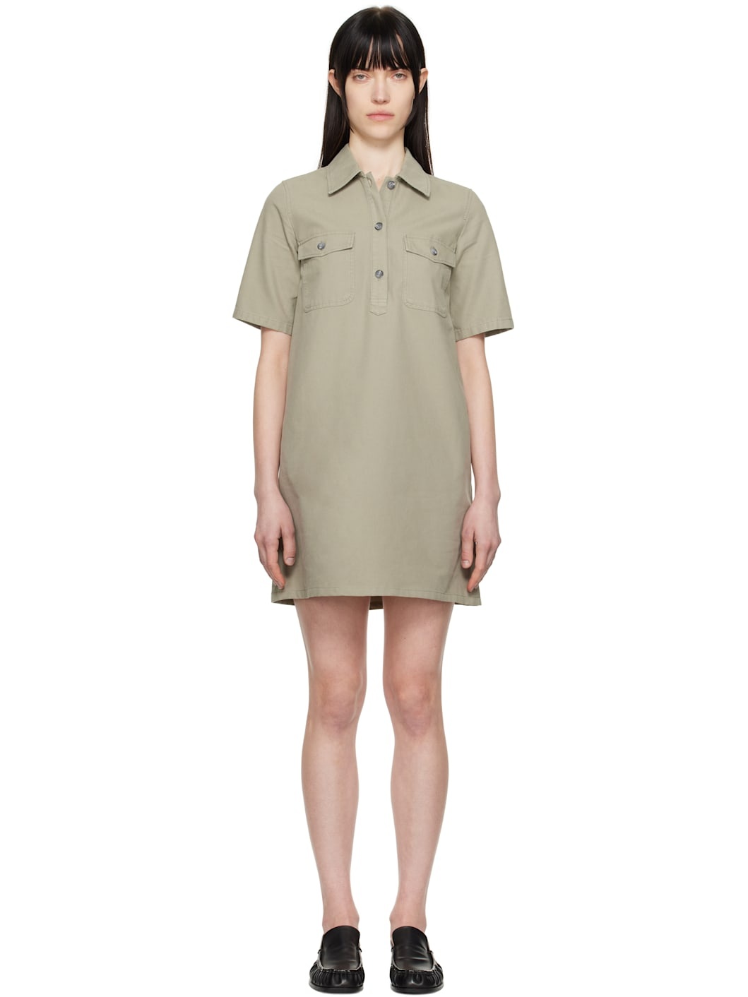 A. P.C. Taupe Selia Minidress - 1
