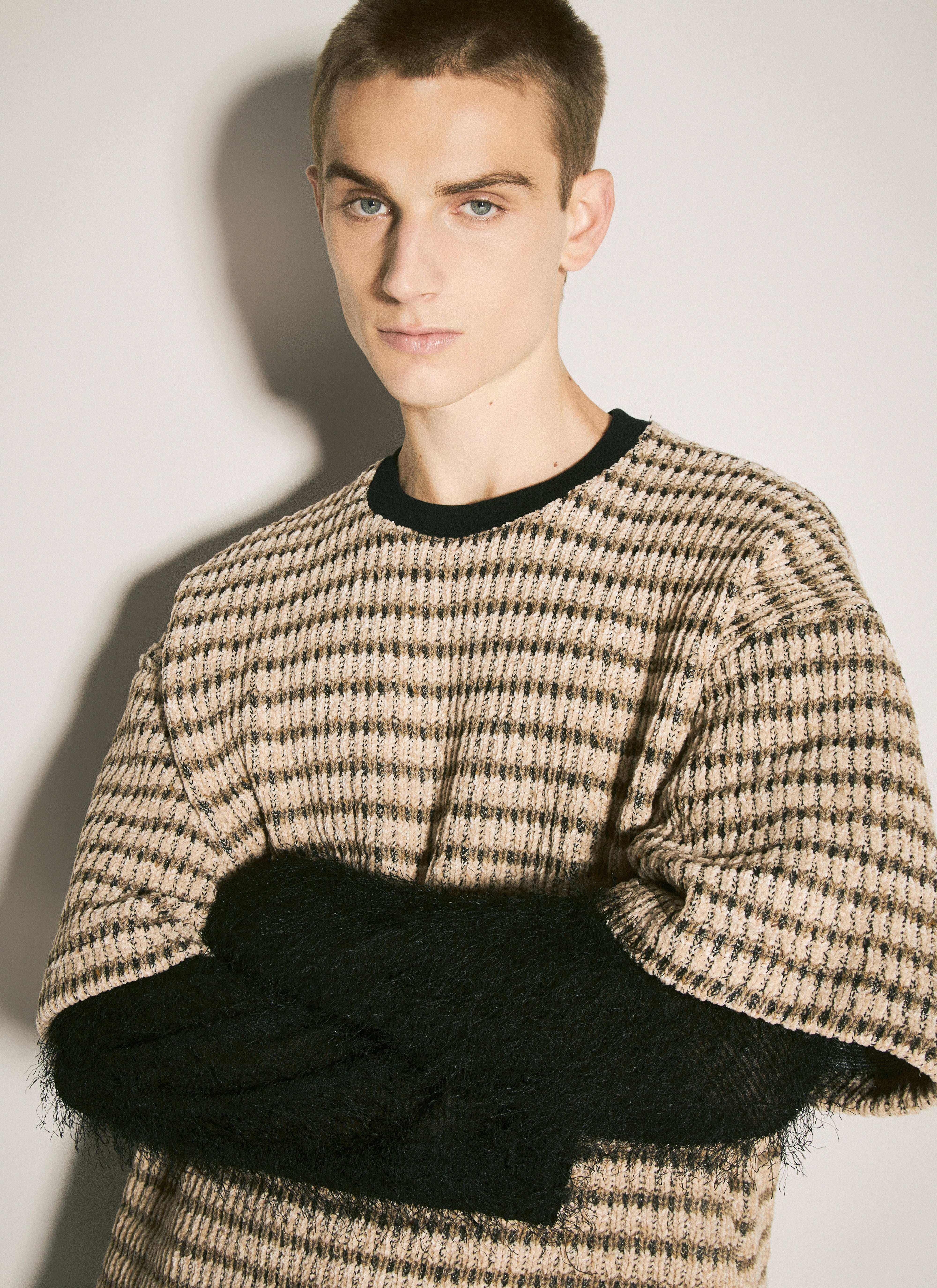Double-Layered Sleeves Sweater - 3