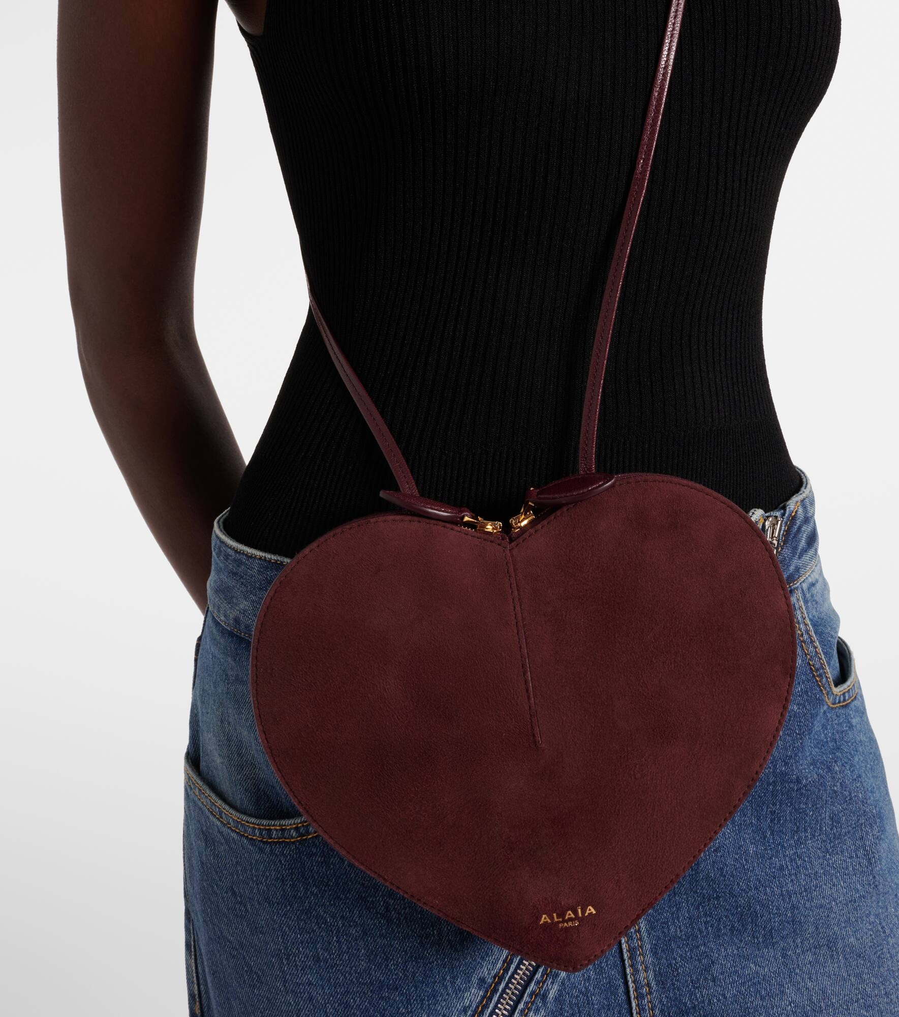 Le Cœur suede shoulder bag - 2