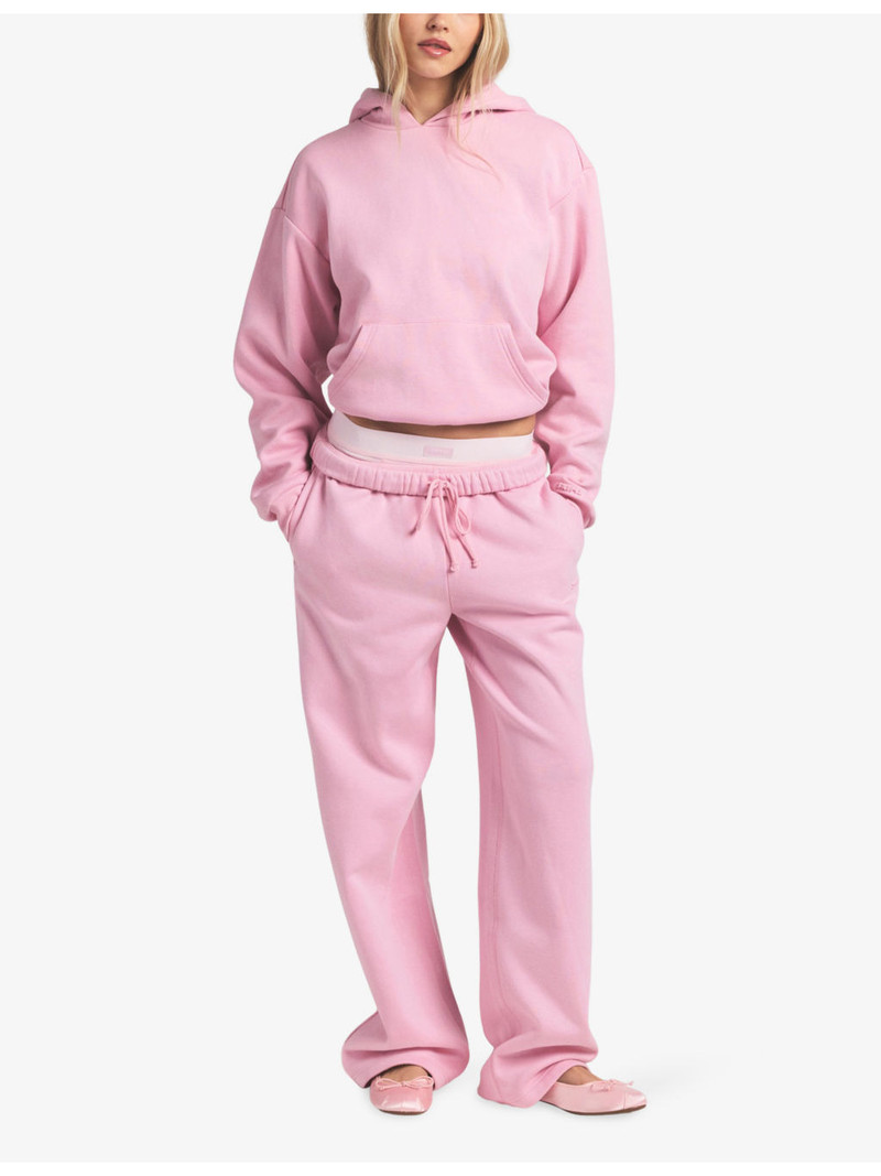 SKIMS Classic Straight-Leg Cotton-Fleece Trousers outlook