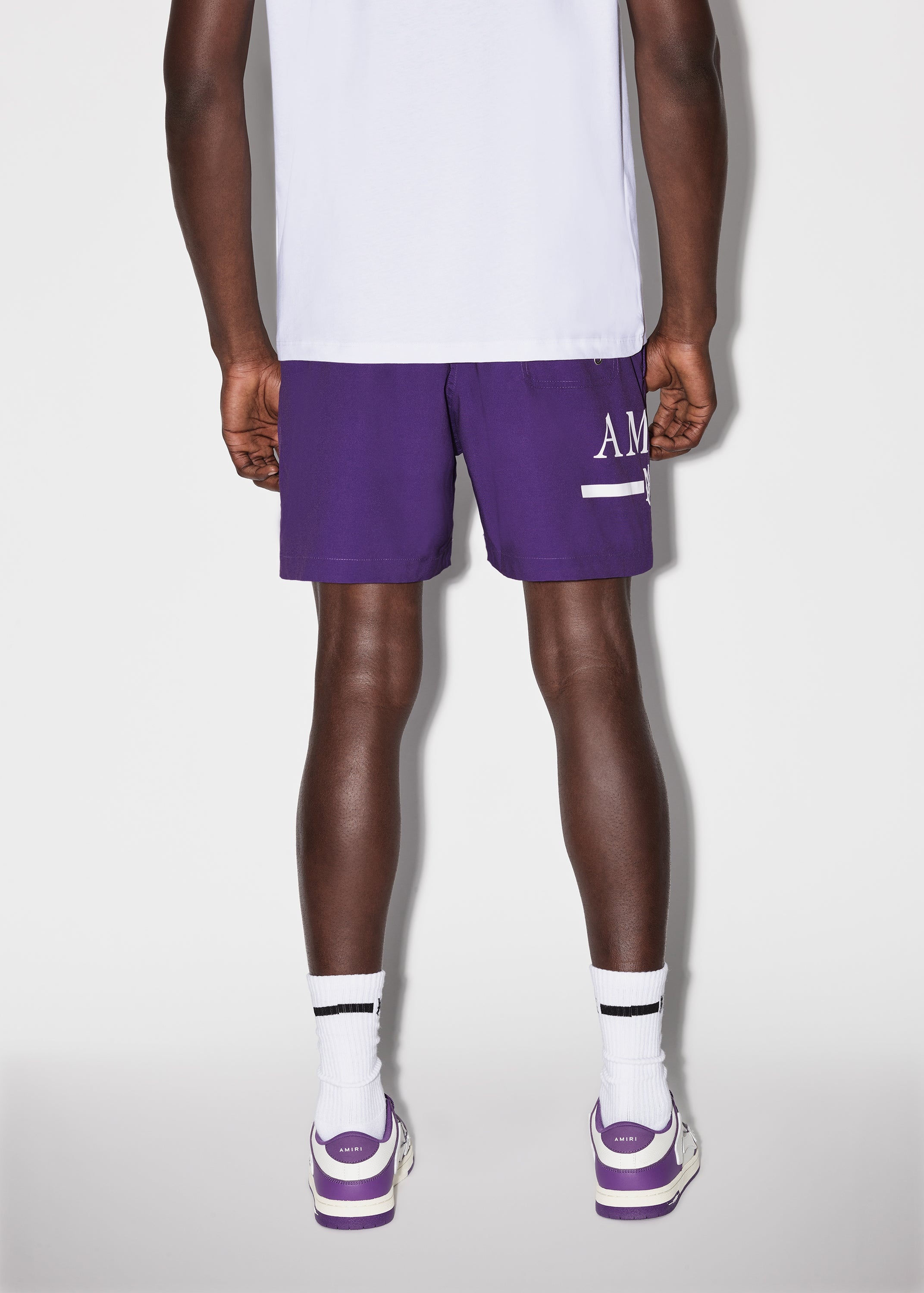 AMIRI M.A. BAR LOGO SWIM TRUNKS - 4