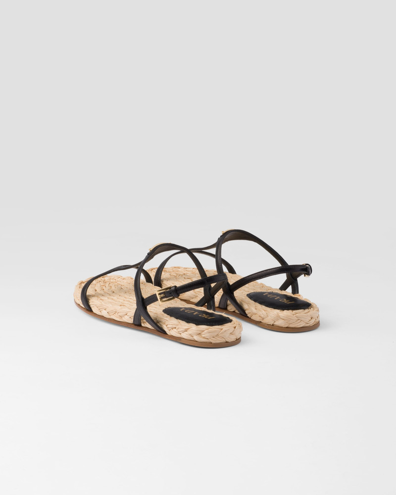 Flat nappa leather sandals 4